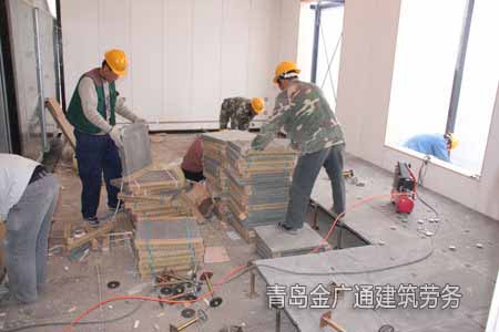 外墙保温施工现场