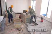 外墙保温施工现场